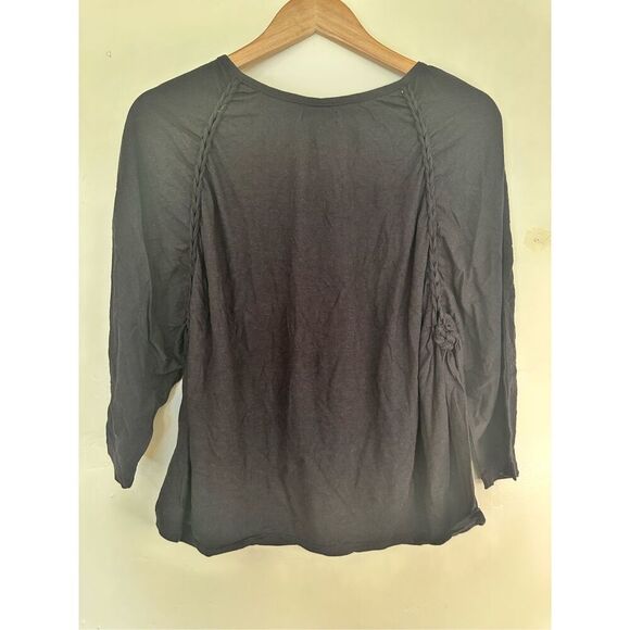 Obey Propaganda Gray Braided 3/4 Sleeve Top Size Small NWOT - Picture 4 of 4